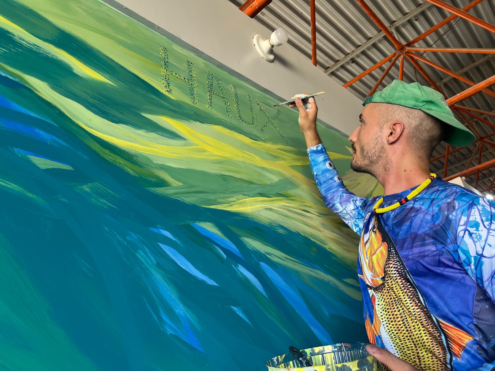 Mural, Normandia school, indigenous week, Roraima