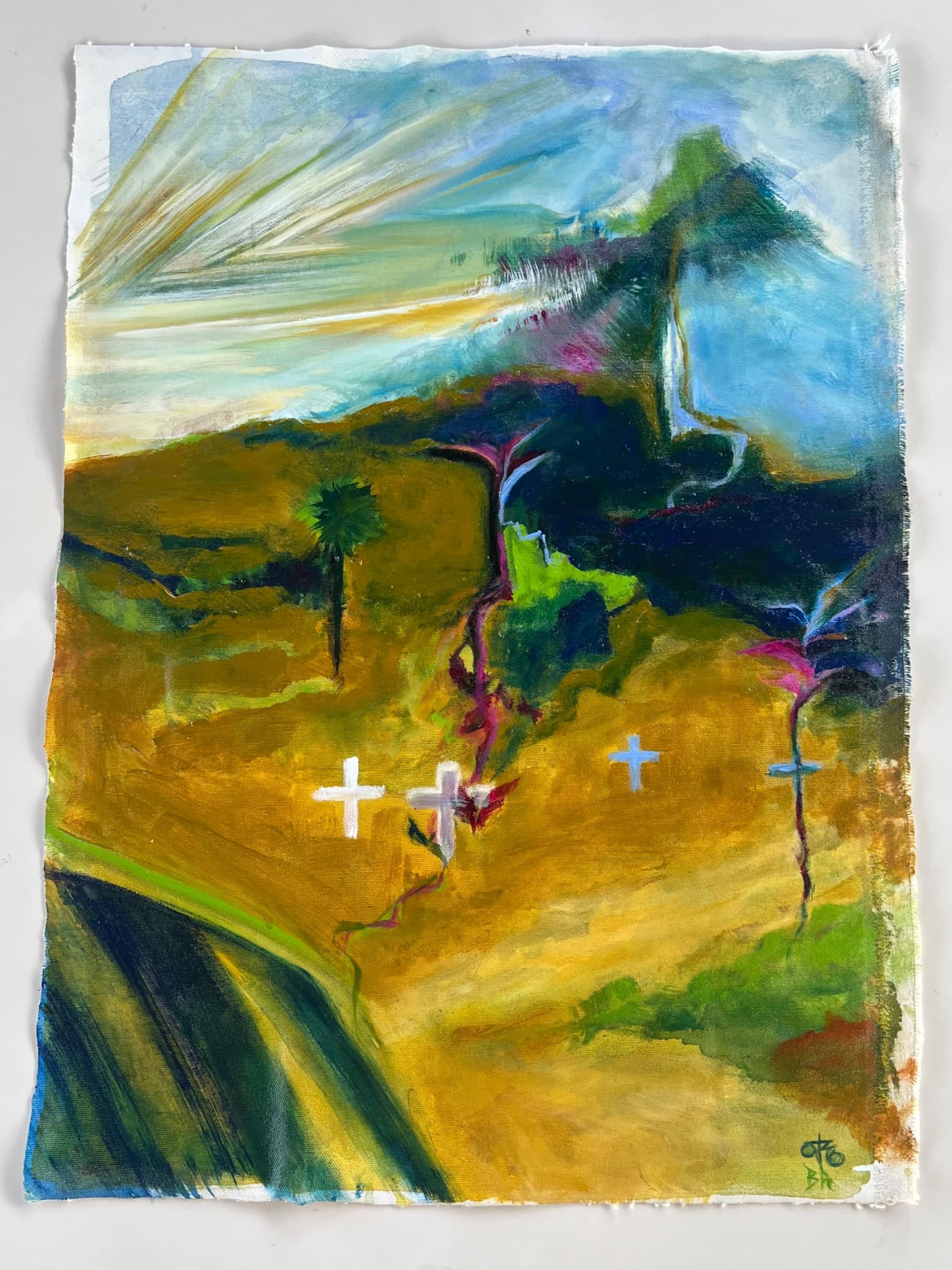 Bahian rest — canvas painted in Bahia