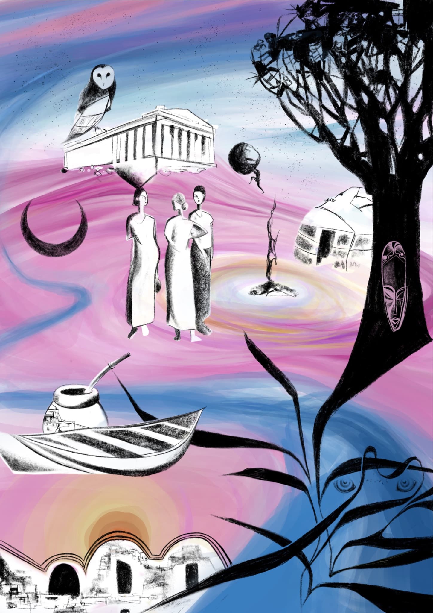 Solitudes partagées — cover illustration