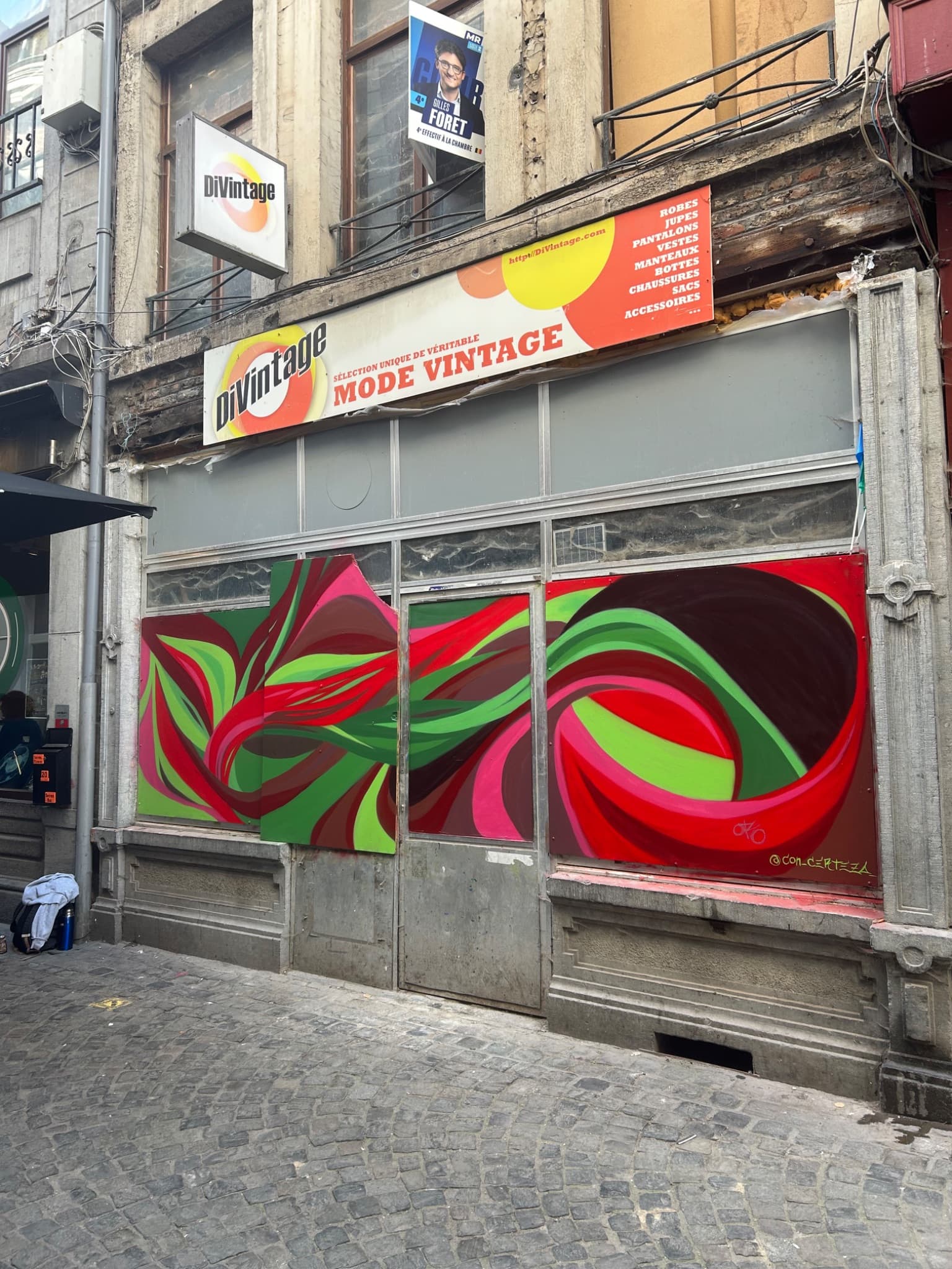 Mural, historic centre of Liège